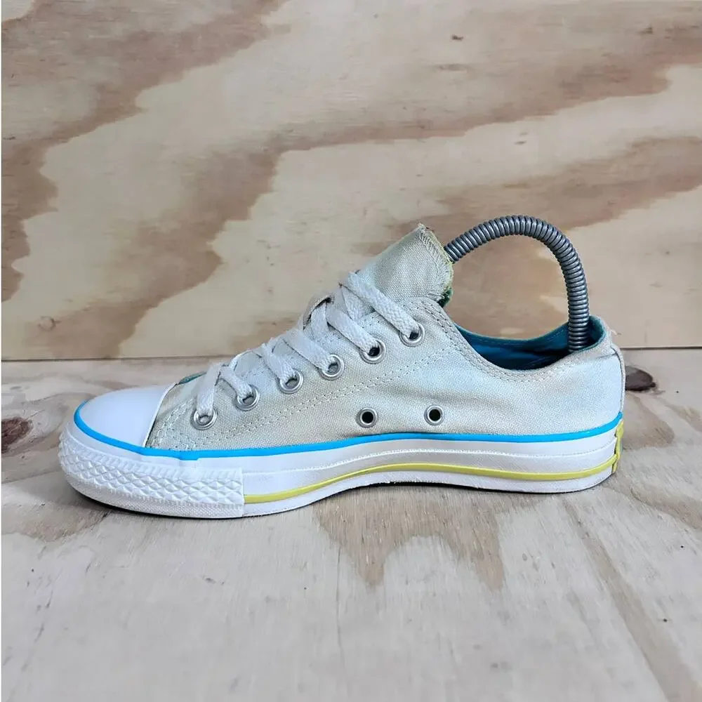 Converse All Star - CT Low Top Skate - Sneakers - White/Blue - Women's - 7